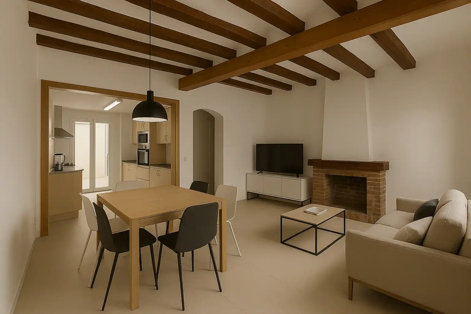 Sala de estar de Casa adosada en venta en Sentmenat con Calefacción, Jardín privado y Horno