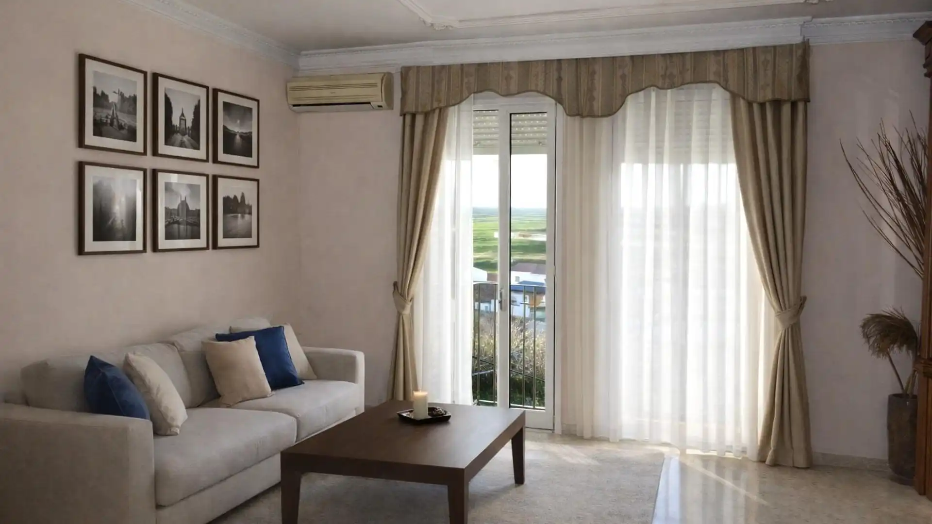 Sala de estar de Piso en venta en Fuente de Cantos con Aire acondicionado, Amueblado y Balcón