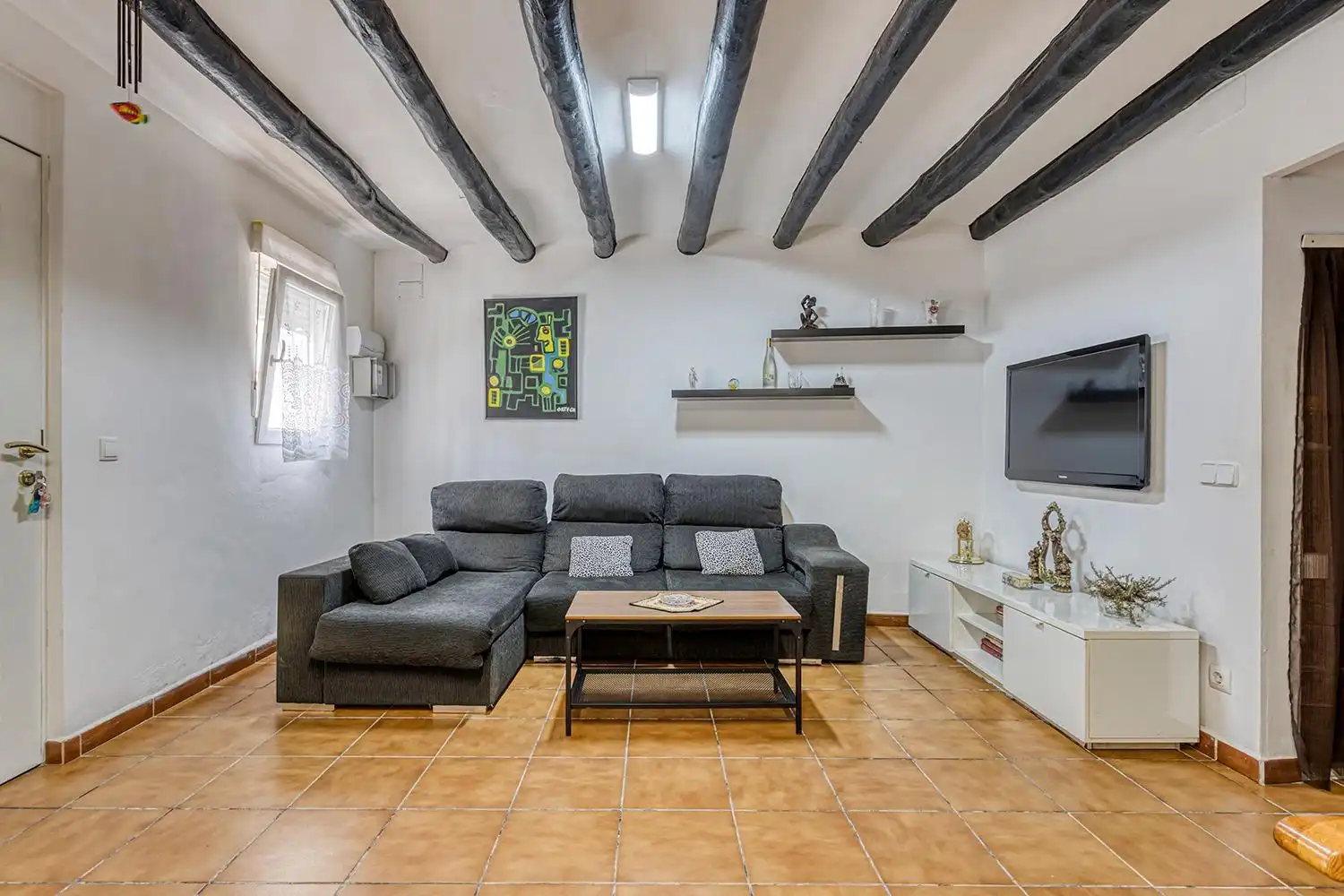 Sala de estar de Casa adosada en venta en Montmaneu con Trastero, Amueblado y Balcón
