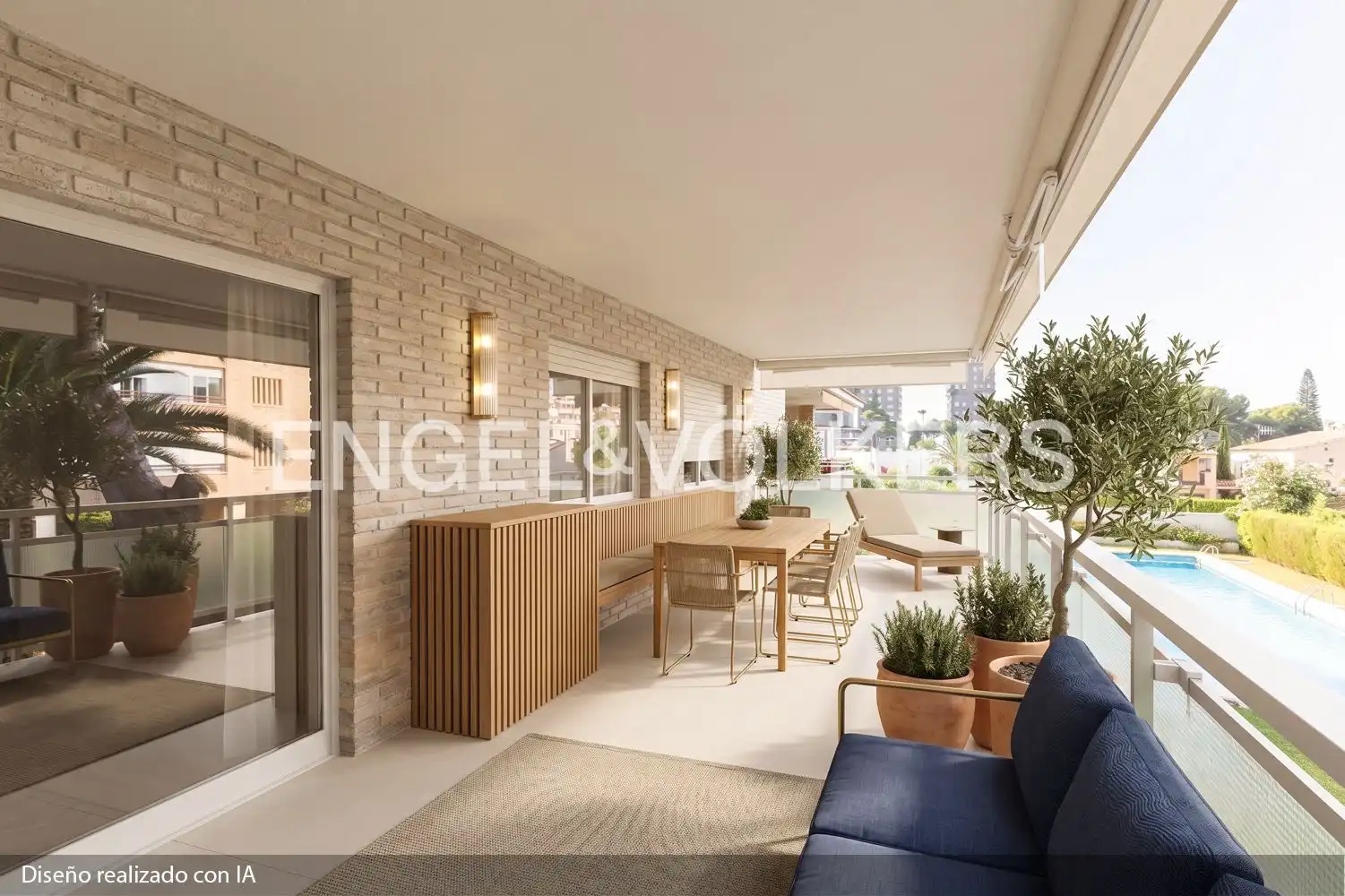 Terraza de Piso en venta en Benicasim / Benicàssim con Calefacción, Jardín privado y Terraza