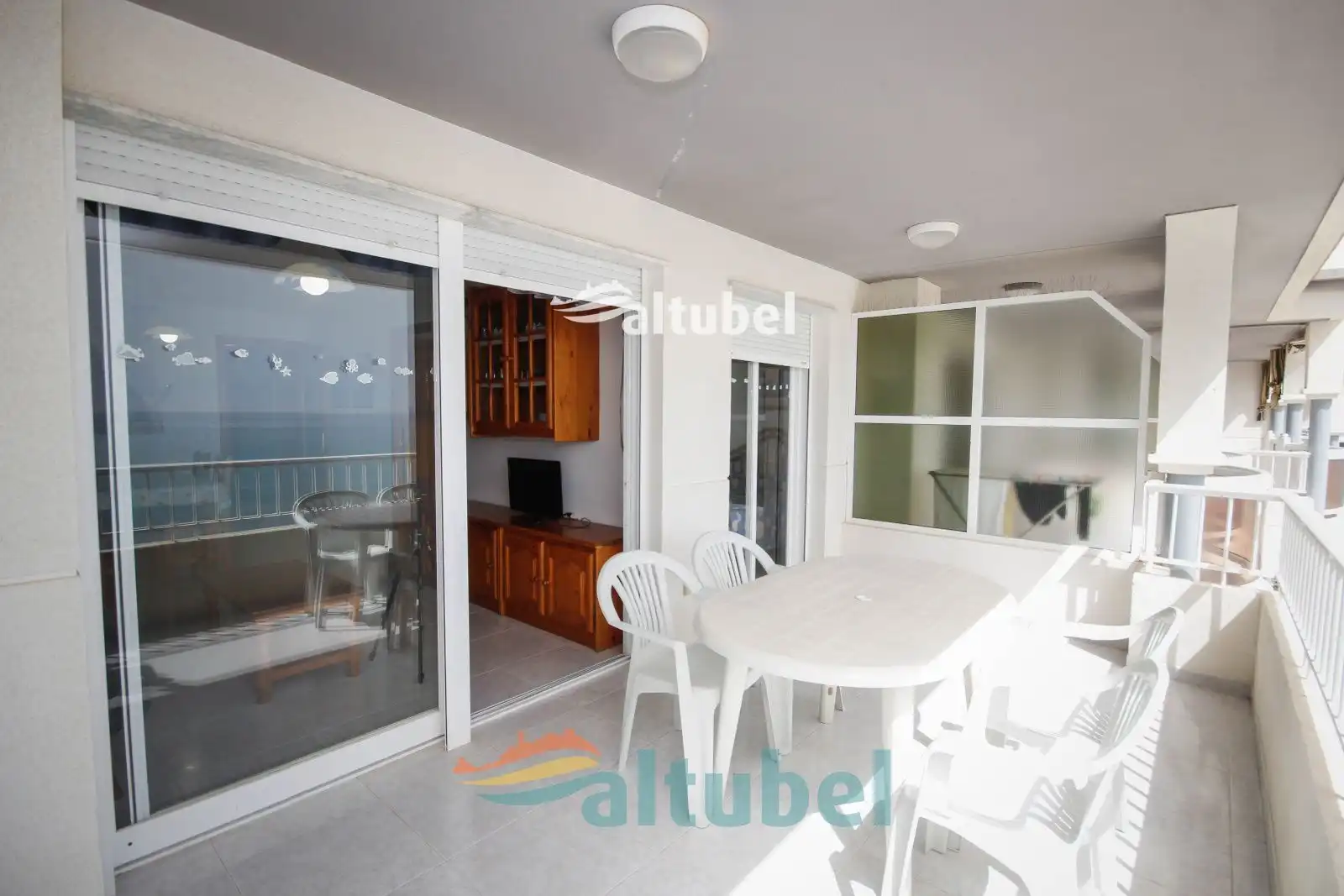 Terraza de Apartamento en venta en Peñíscola / Peníscola con Terraza, Piscina y Amueblado