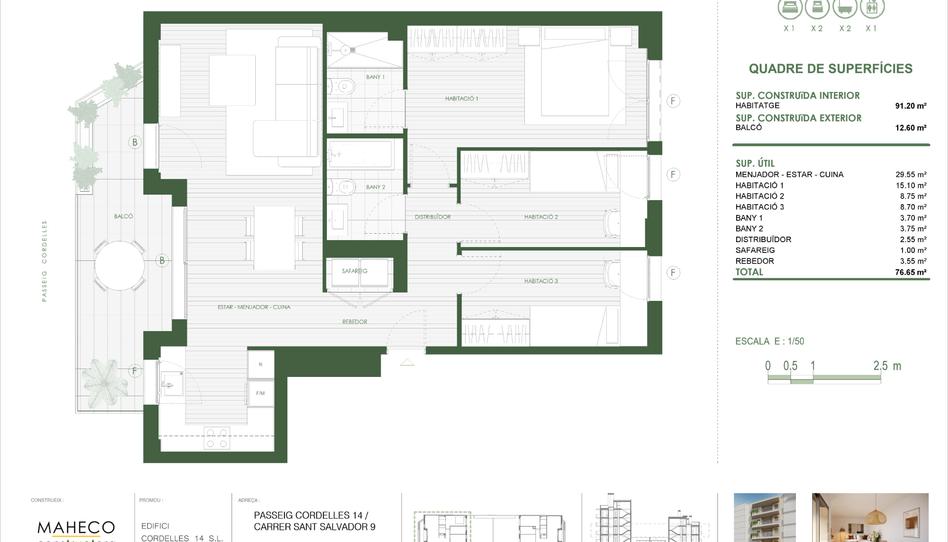 Photo 1 from new construction home in Flat for sale in Passeig de Cordelles, 14, Centre - Cordelles, Barcelona