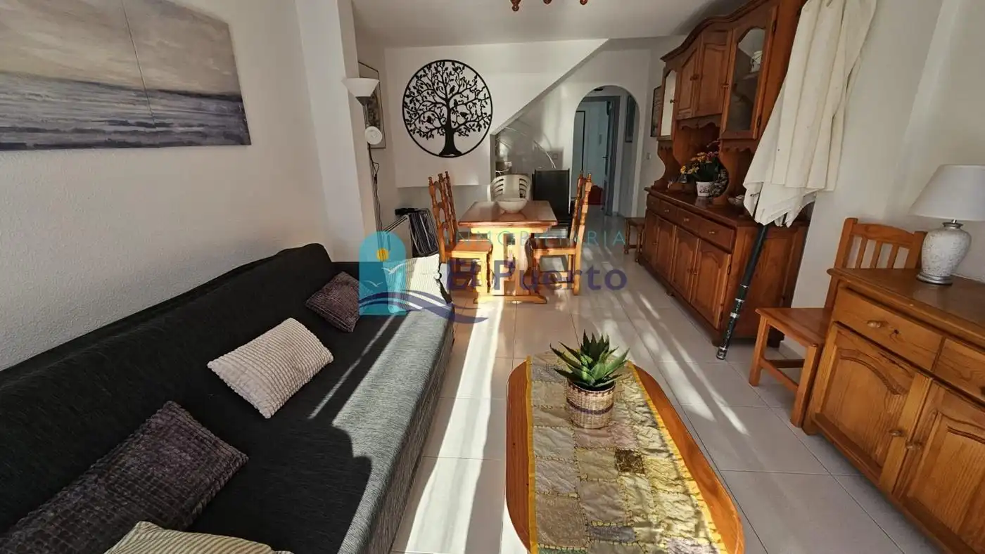 Sala de estar de Dúplex en venta en Mazarrón con Jardín privado, Terraza y Amueblado