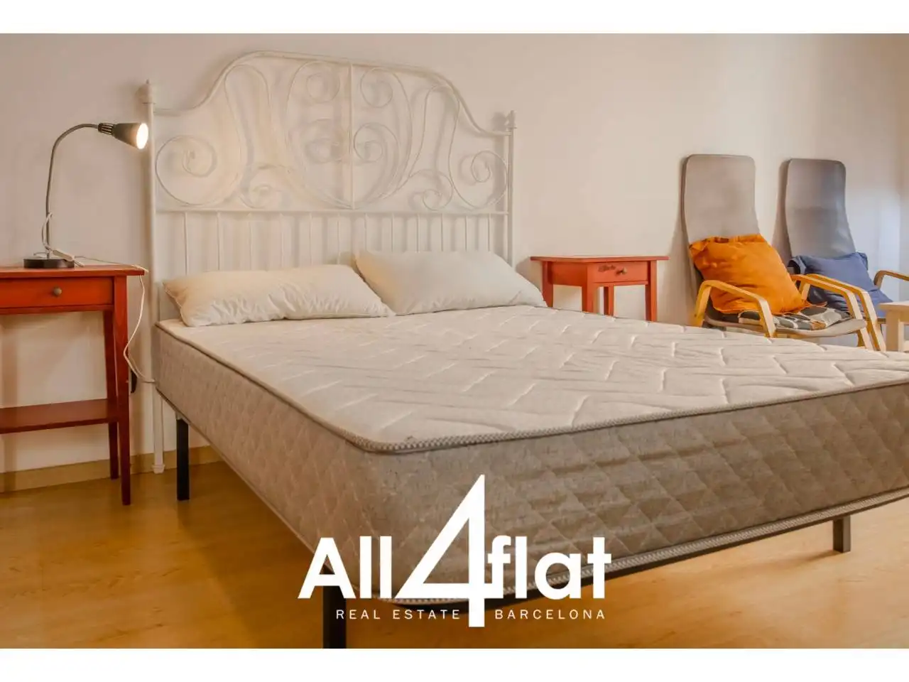 Bedroom of Flat for rent in Barcelona  with Heating, Parquet flooring and Furnished