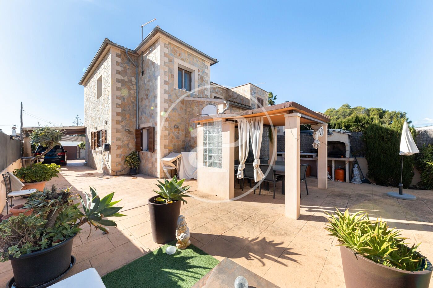 Exterior view of Single-family semi-detached for sale in Llucmajor  with Air Conditioner, Heating and Private garden