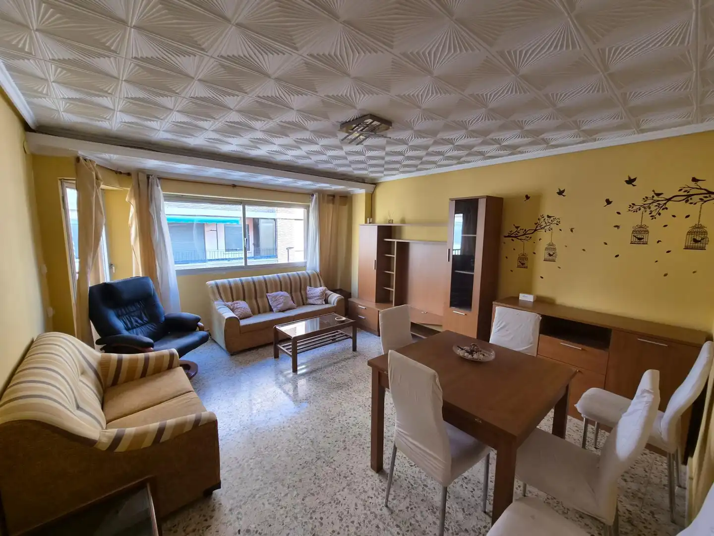 Wohnzimmer von Wohnung zur Miete in Moncada mit Möbliert und Balkon