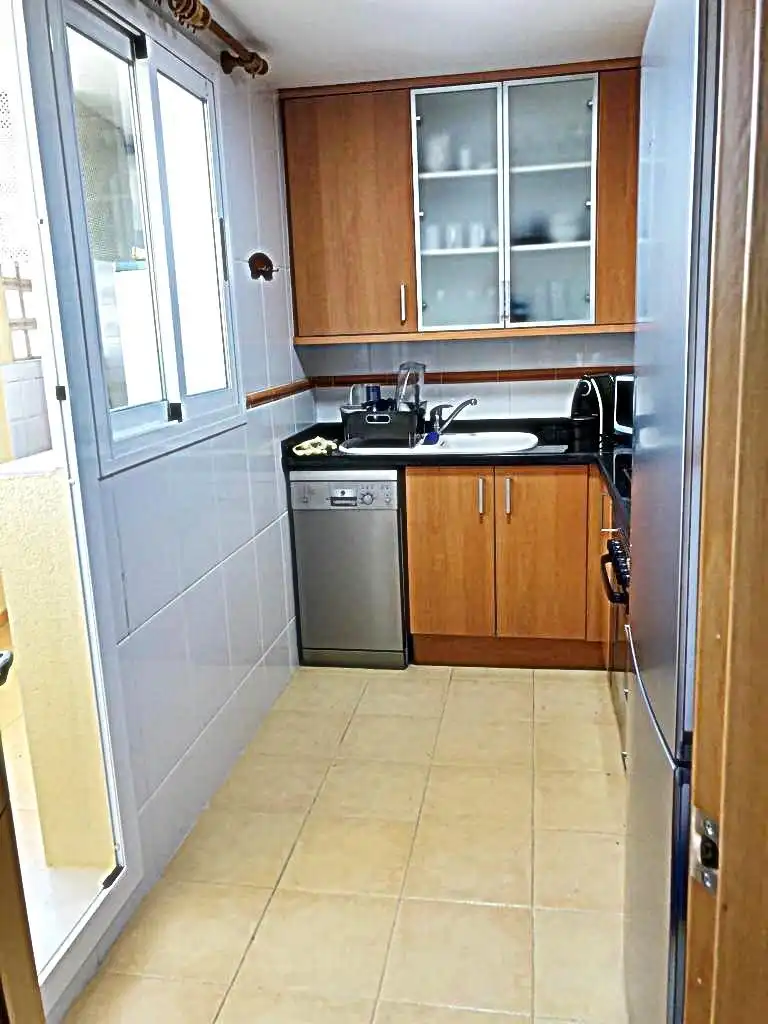 Cocina de Apartamento en venta en Dénia con Aire acondicionado, Jardín privado y Terraza