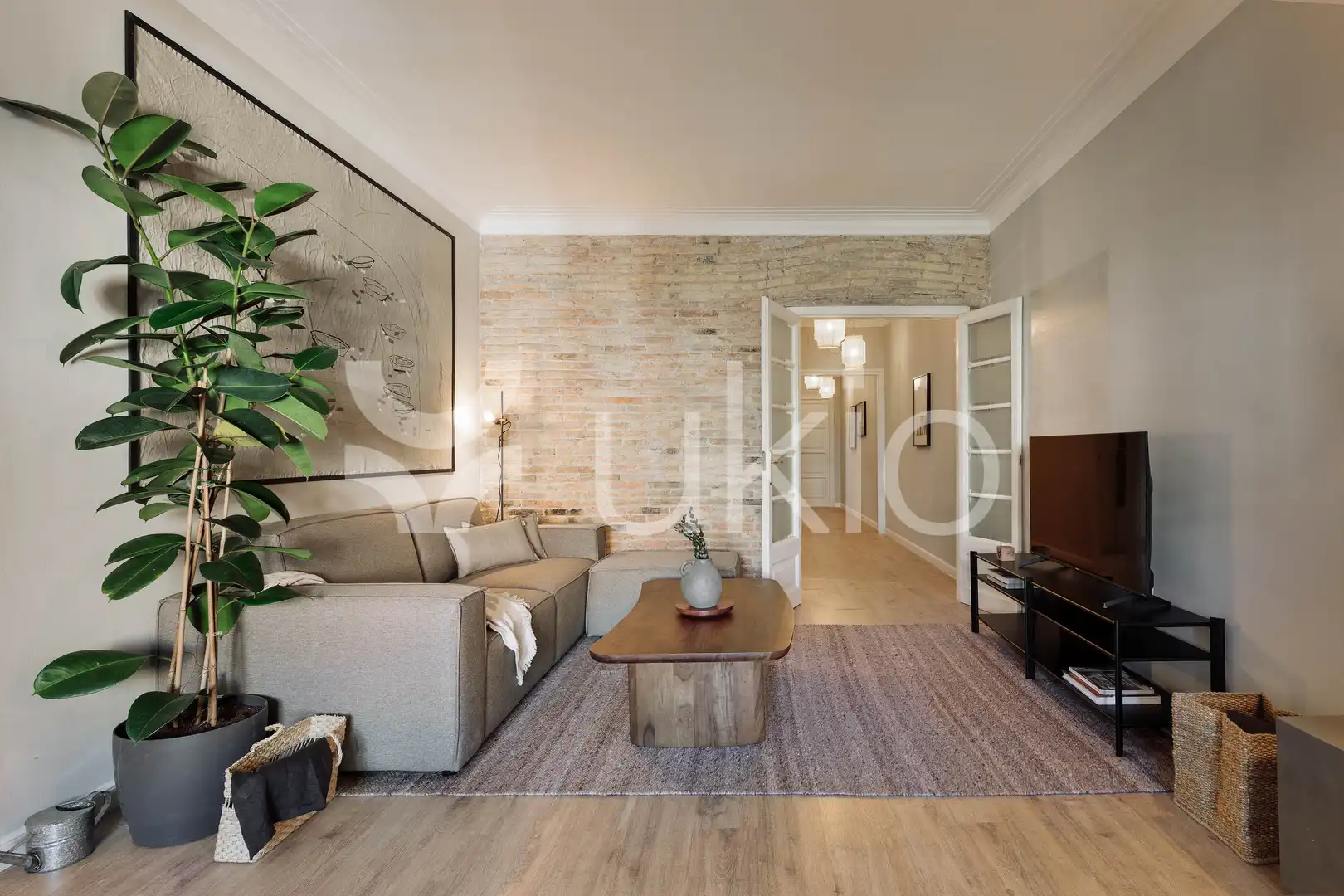 Living room of Apartments for rent in Barcelona  with Air Conditioner, Heating and Furnished