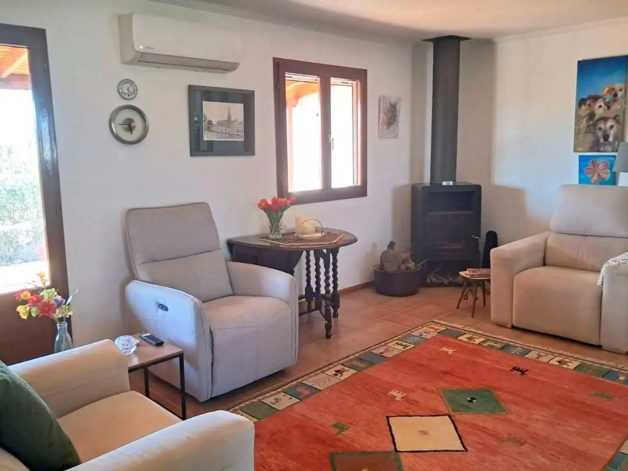Sala d'estar de Casa o xalet en venda en Elche / Elx amb Aire condicionat, Jardí privat i Terrassa