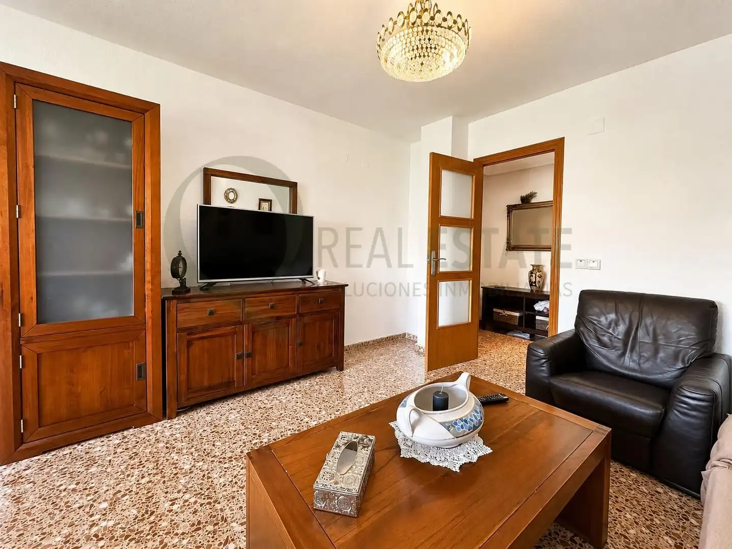 Sala d'estar de Pis en venda en Sant Joan d'Alacant amb Aire condicionat, Moblat i Balcó