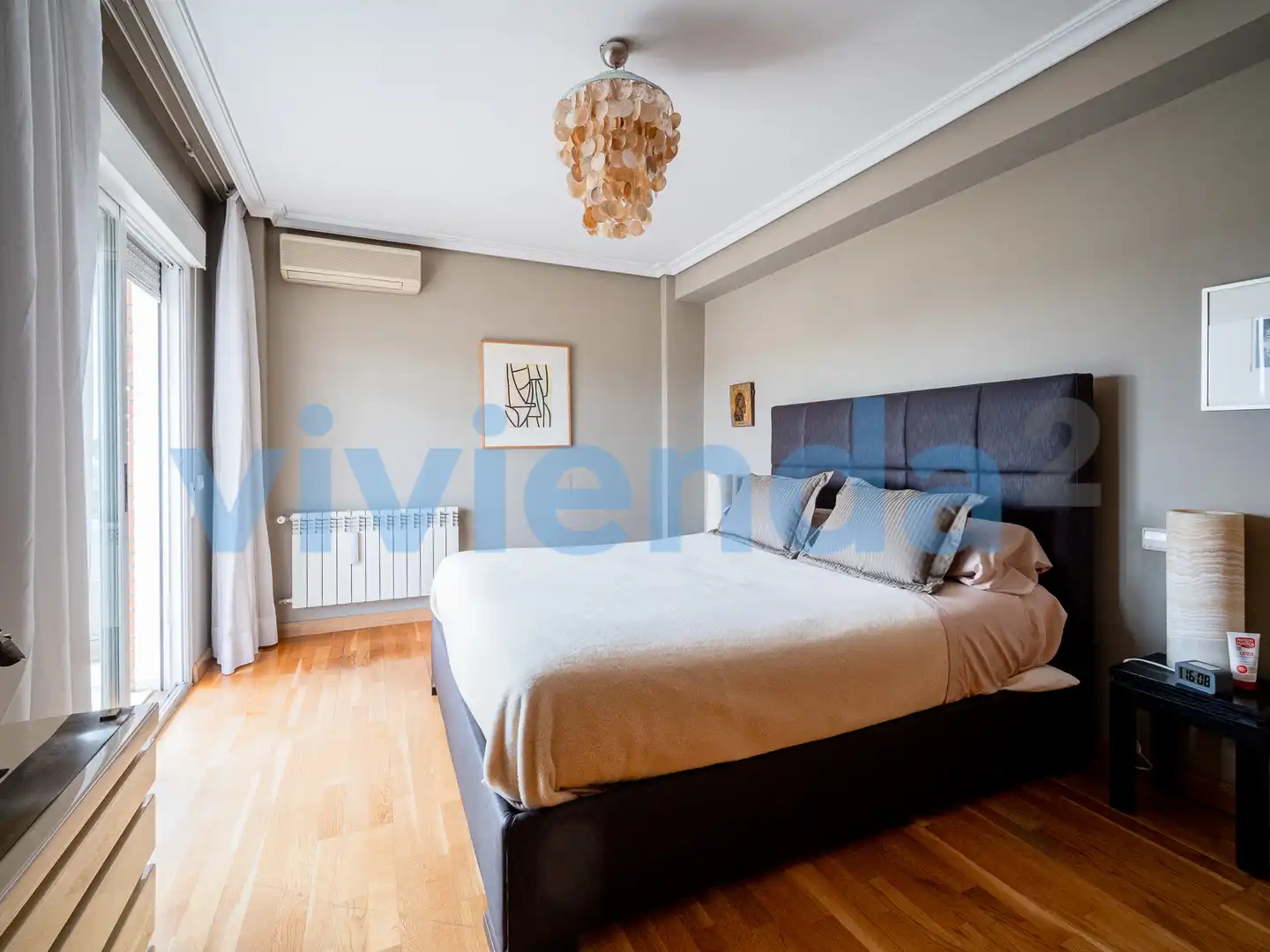 Bedroom of Flat for sale in  Madrid Capital  with Air Conditioner, Heating and Terrace