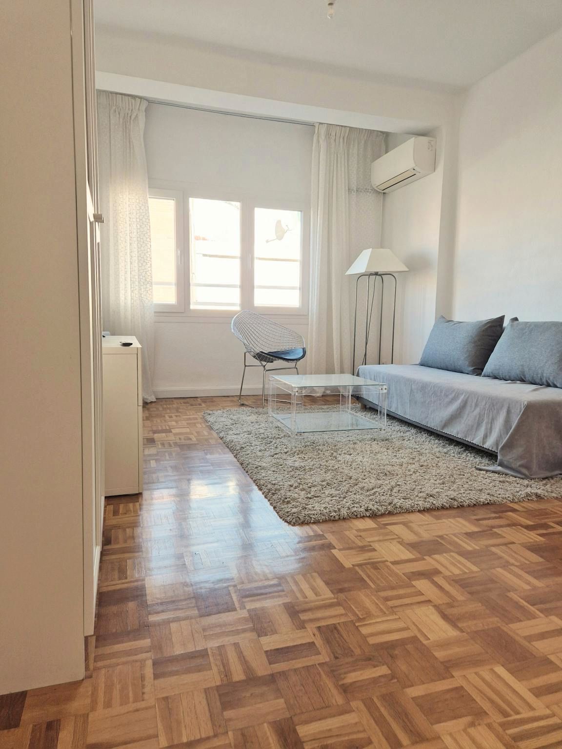 Living room of Flat to rent in  Madrid Capital  with Air Conditioner, Heating and Furnished