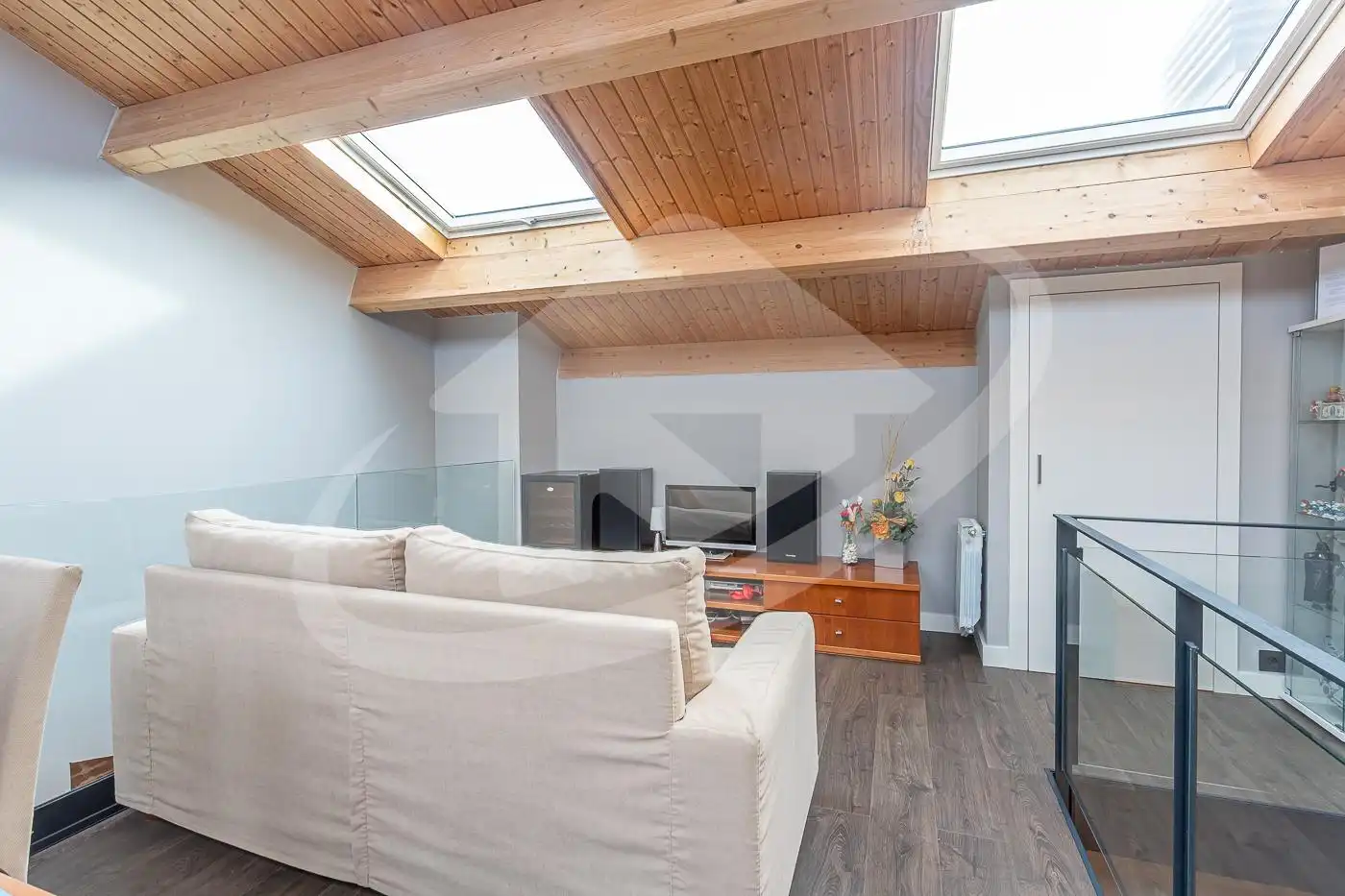 Living room of Houses for sale in Sabadell  with Heating, Private garden and Parquet flooring