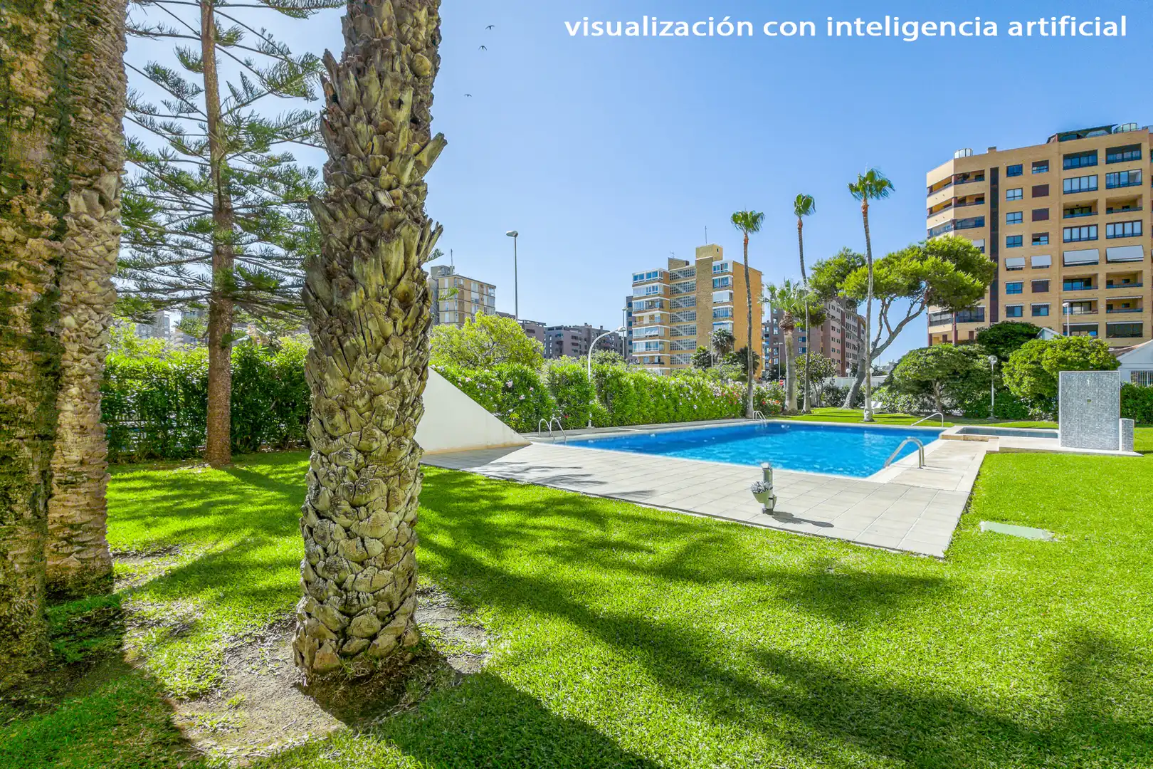 Piscina de Piso en venta en Alicante / Alacant con Aire acondicionado, Terraza y Amueblado