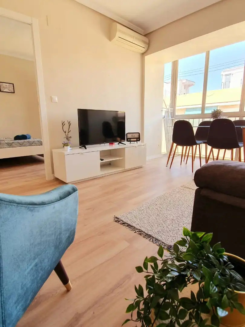 Sala de estar de Piso de alquiler en Valencia con Aire acondicionado, Parquet y Amueblado