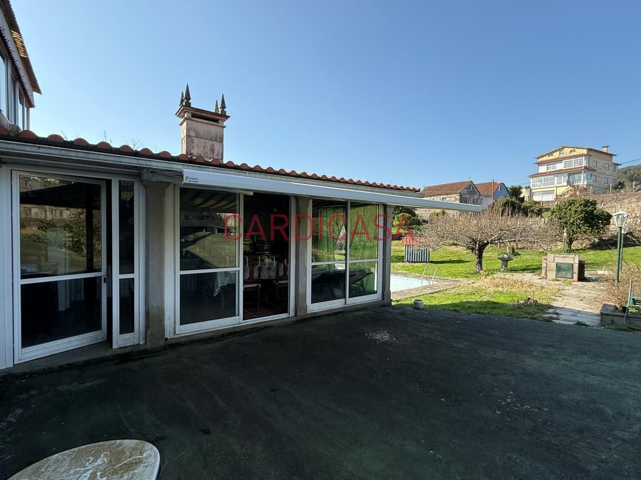 Vista exterior de Casa o xalet en venda en Vilaboa amb Calefacció, Jardí privat i Terrassa