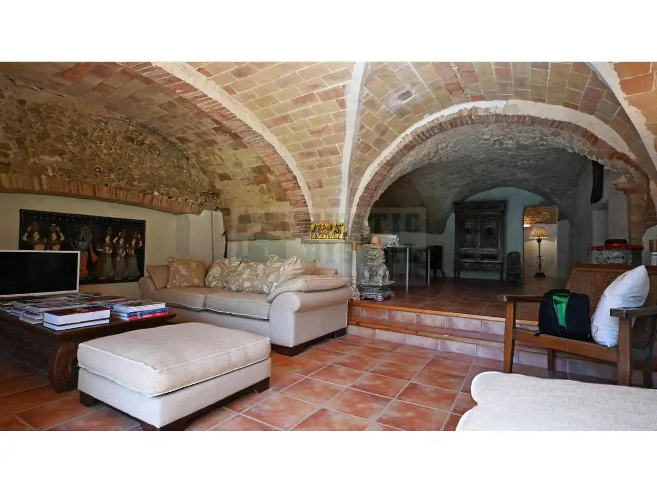 Sala de estar de Finca rústica en venta en Borrassà con Calefacción, Jardín privado y Terraza