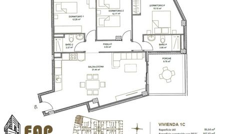Foto 5 de Piso en venta en Calle Pirineo, Los Dolores, Cartagena
