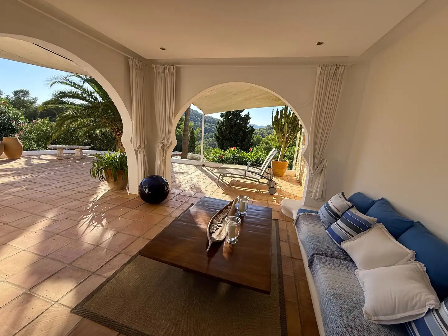 Terrassa de Casa adosada en venda en Santa Eulària des Riu amb Aire condicionat, Calefacció i Jardí privat