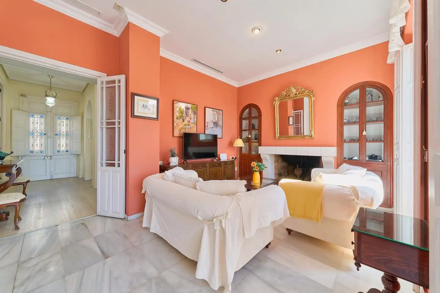 Wohnzimmer von Erdgeschoss zur Miete in Málaga mit Klimaanlage, Heizung und Möbliert
