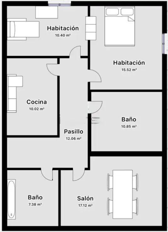 Piso en venta en Entrambasaguas con Calefacción, Jardín privado y Amueblado