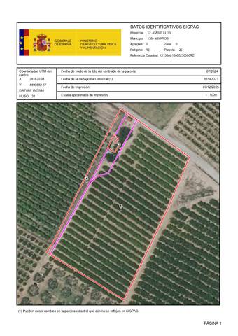 Terreno en Venta en Partidas de interior - Zona Rústica