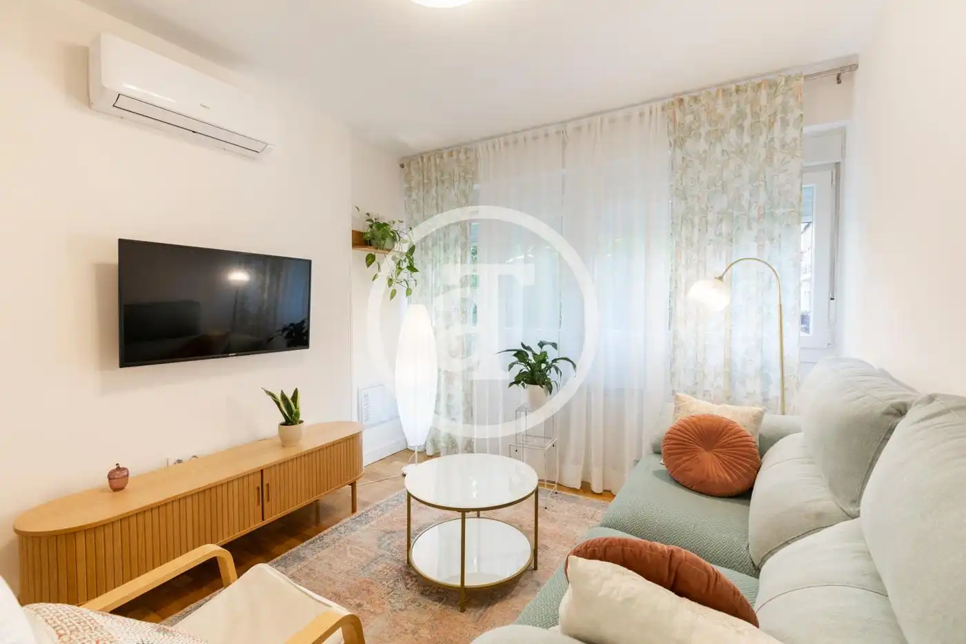Wohnzimmer von Wohnung zur Miete in Madrid mit Klimaanlage, Heizung und Möbliert