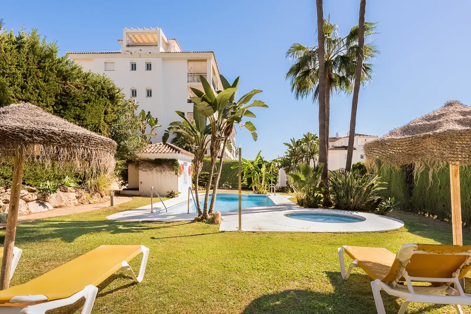 Jardín de Apartamento en venta en Mijas con Aire acondicionado, Terraza y Trastero