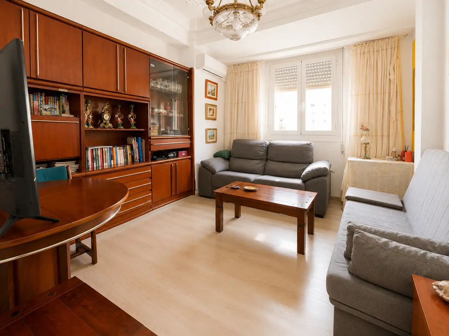 Sala de estar de Piso en venta en Valencia con Aire acondicionado, Amueblado y Balcón