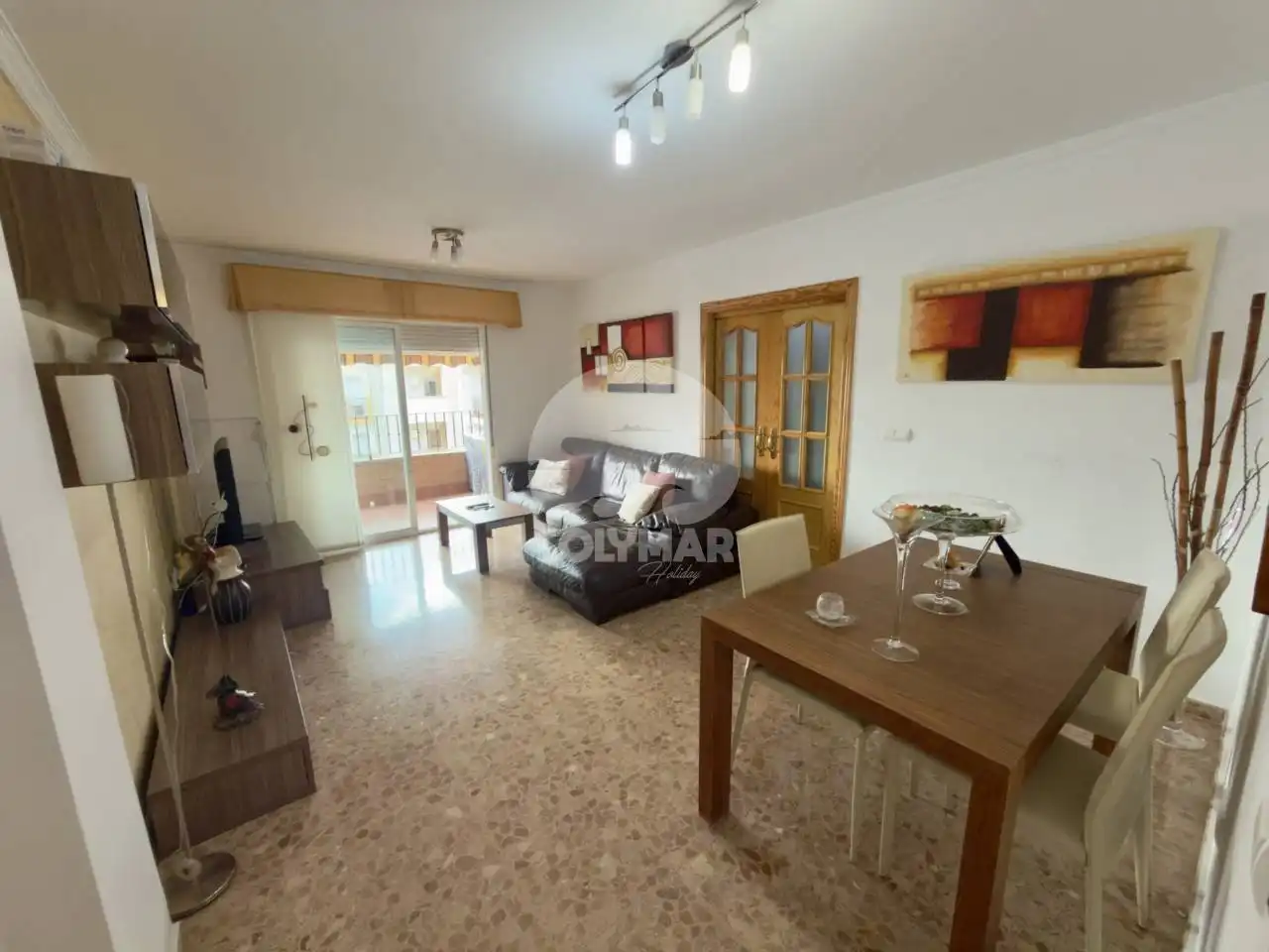 Wohnzimmer von Wohnung zur Miete in Algarrobo mit Klimaanlage, Heizung und Möbliert