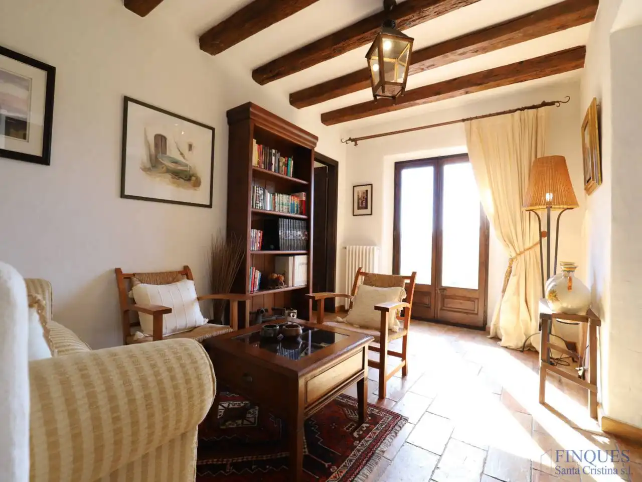 Sala d'estar de Finca rústica en venda en Santa Cristina d'Aro amb Aire condicionat, Calefacció i Jardí privat