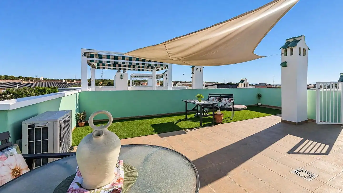 Terraza de Casa adosada en venta en Santa Pola con Aire acondicionado, Jardín privado y Terraza