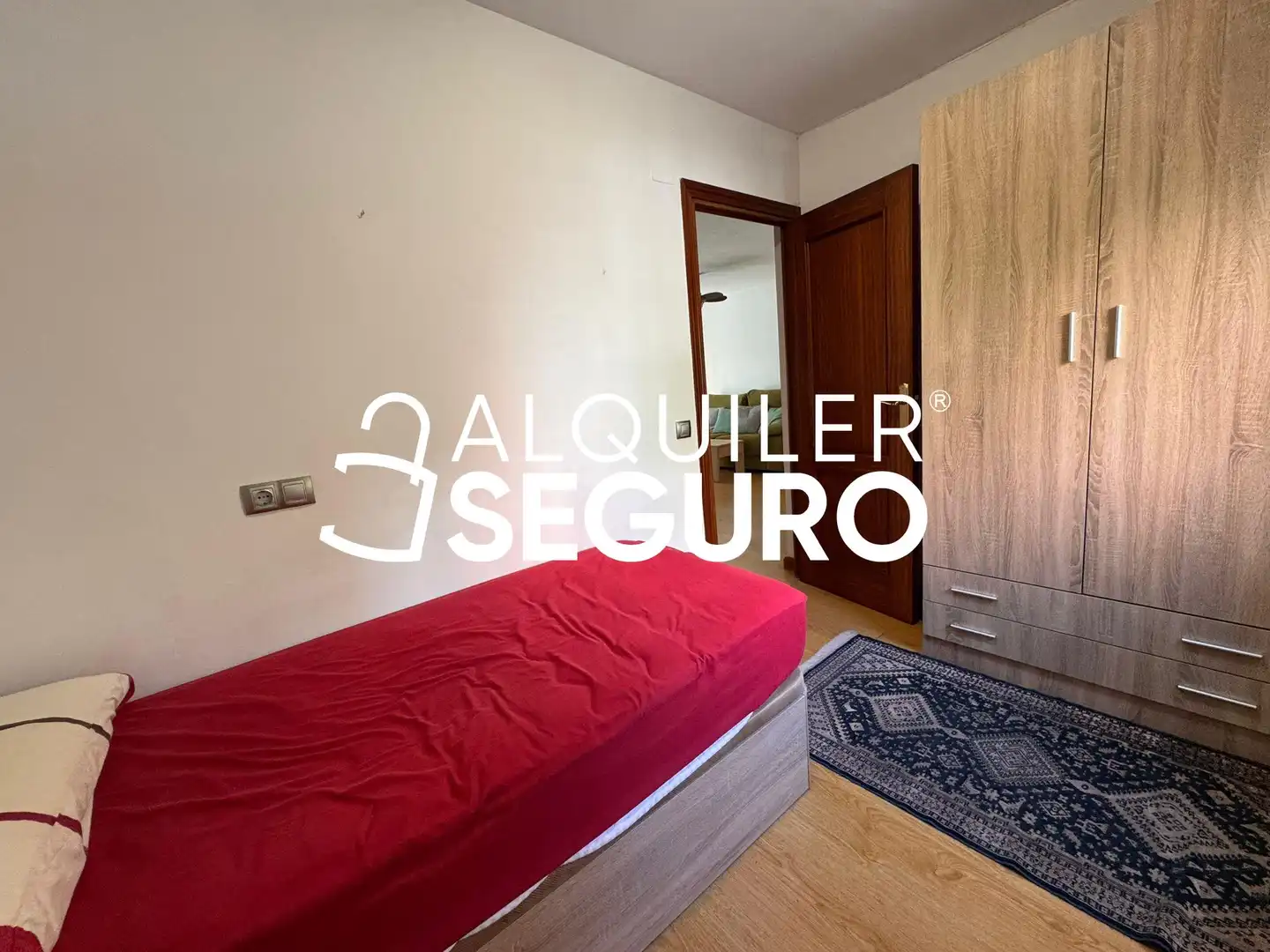 Schlafzimmer von Wohnung zur Miete in Madrid mit Klimaanlage, Heizung und Möbliert