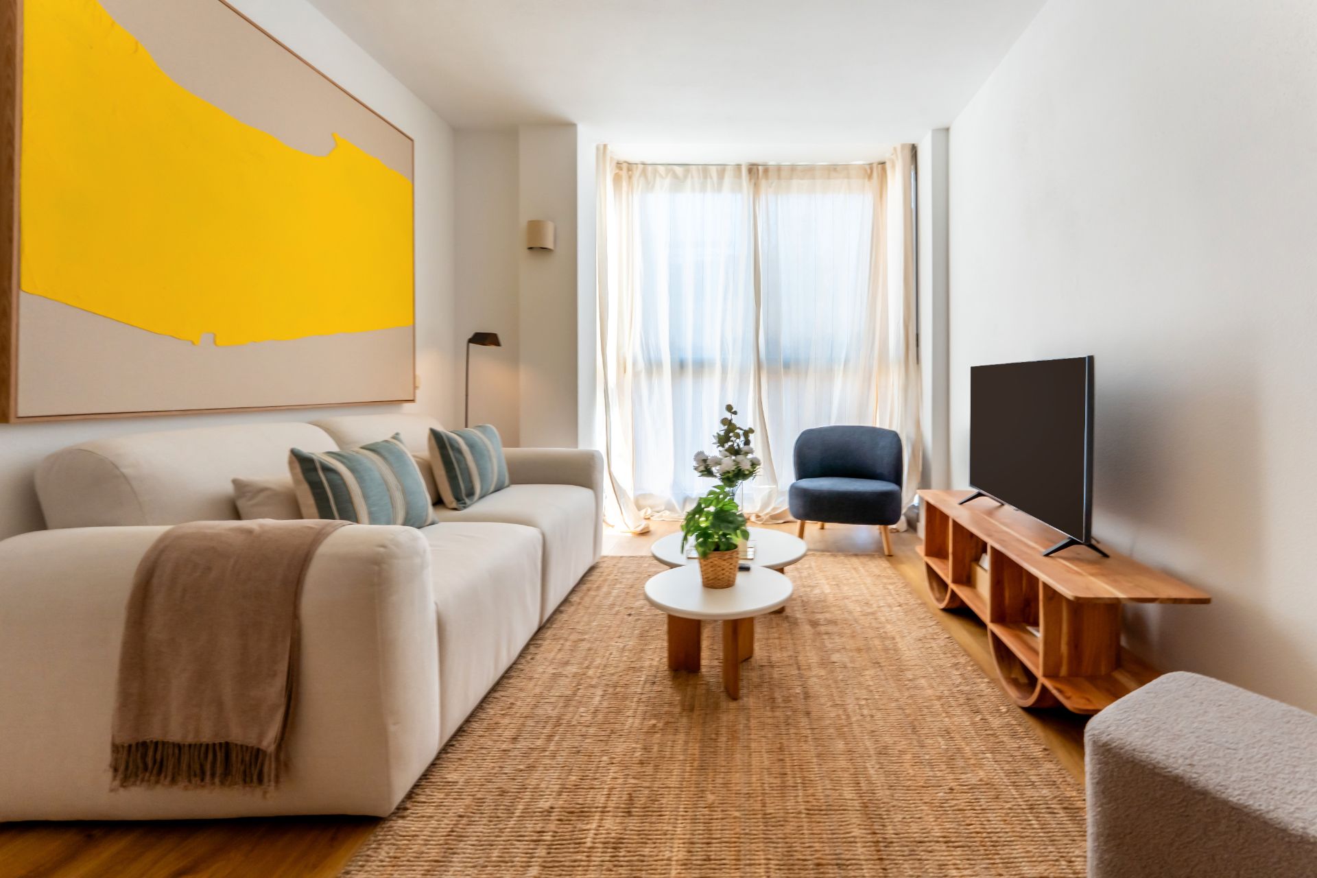 Sala d'estar de Pis de lloguer en  Madrid Capital amb Aire condicionat, Calefacció i Parquet