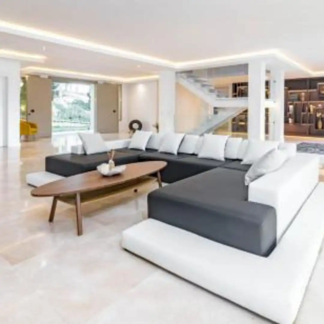 Living room of Houses for rent in Marbella  with Air Conditioner, Private garden and Swimming Pool