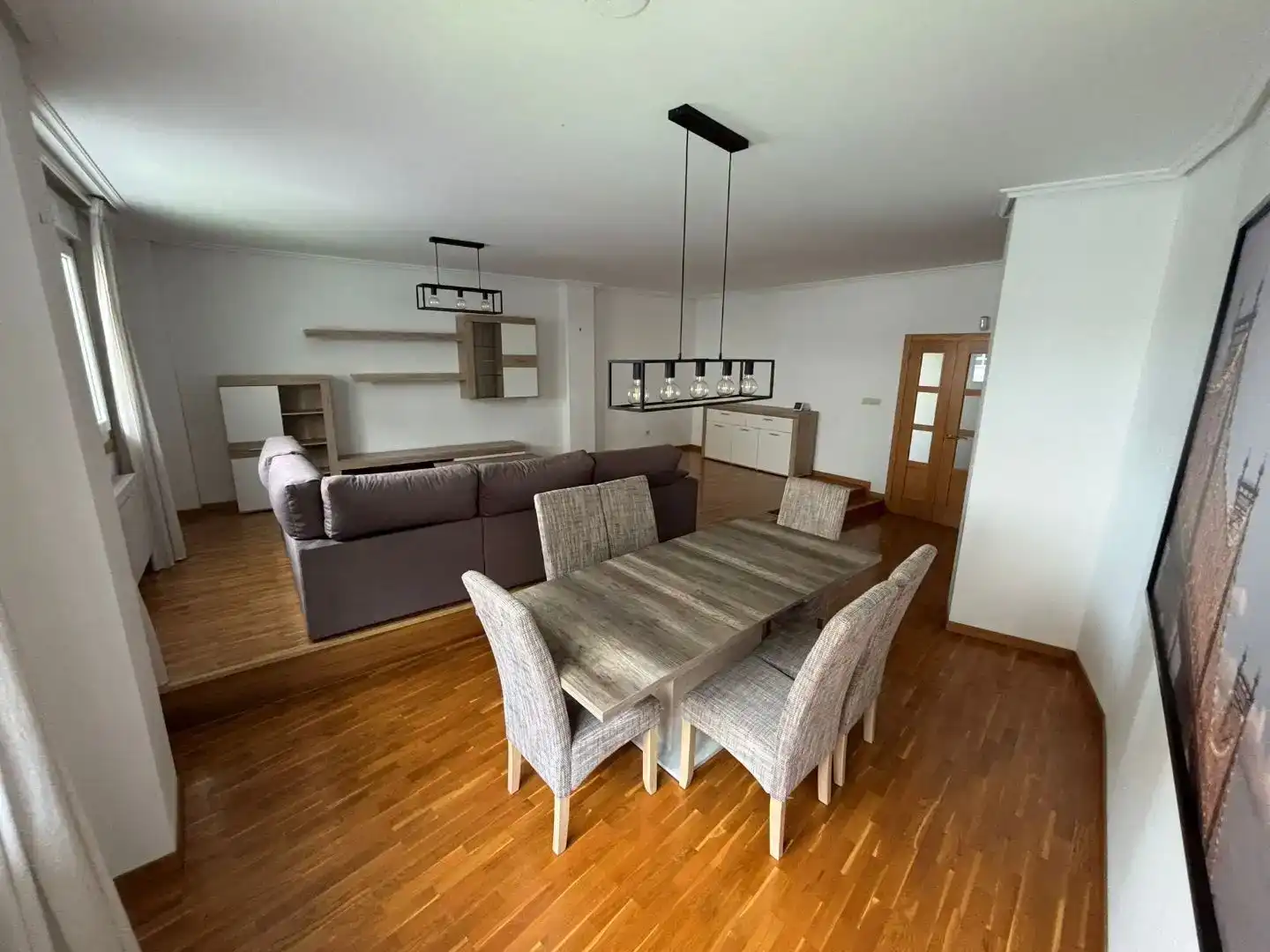 Dining room of Flat for rent in Arteixo  with Private garden, Parquet flooring and Storage room