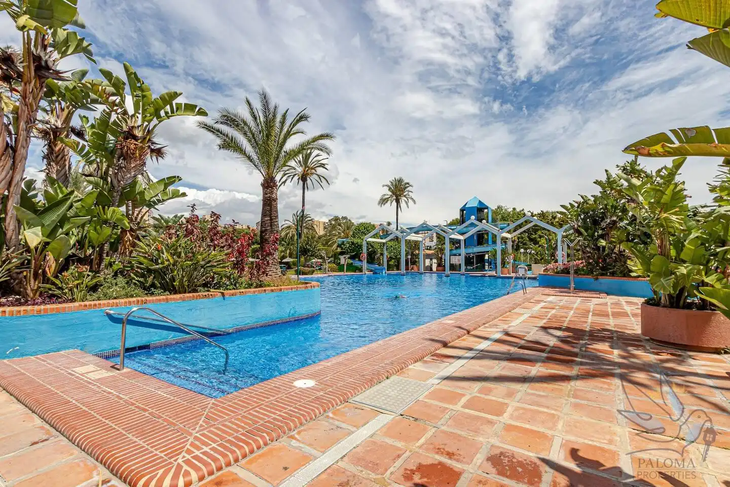 Piscina de Estudi de lloguer en Benalmádena amb Jardí privat, Terrassa i Moblat