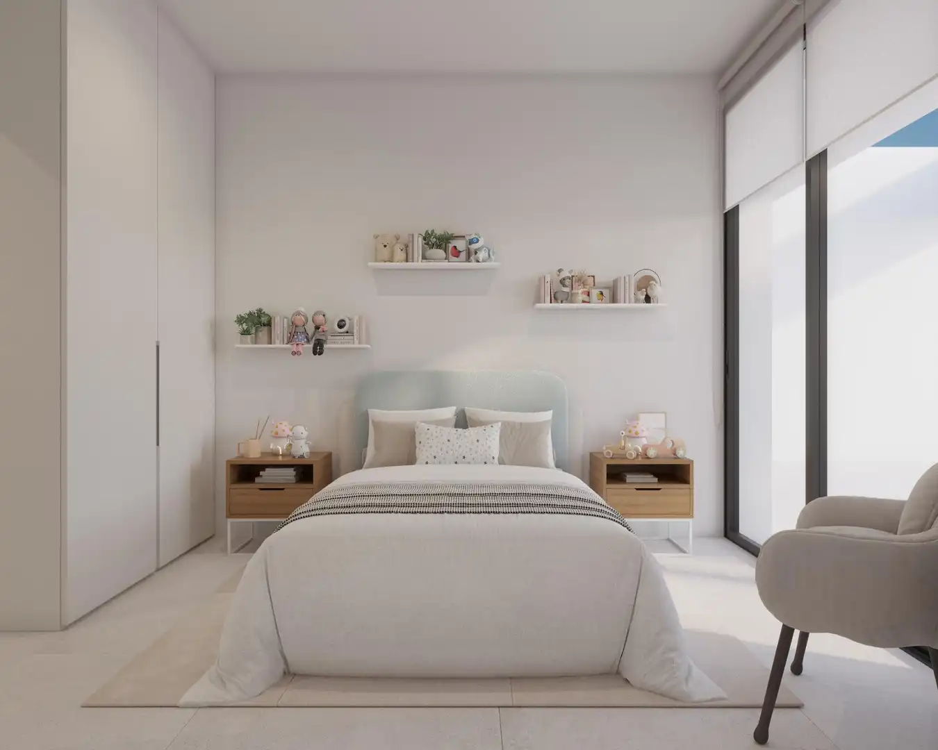 Habitación de Casa o chalet en venta en Fuente Álamo de Murcia con Aire acondicionado, Calefacción y Jardín privado