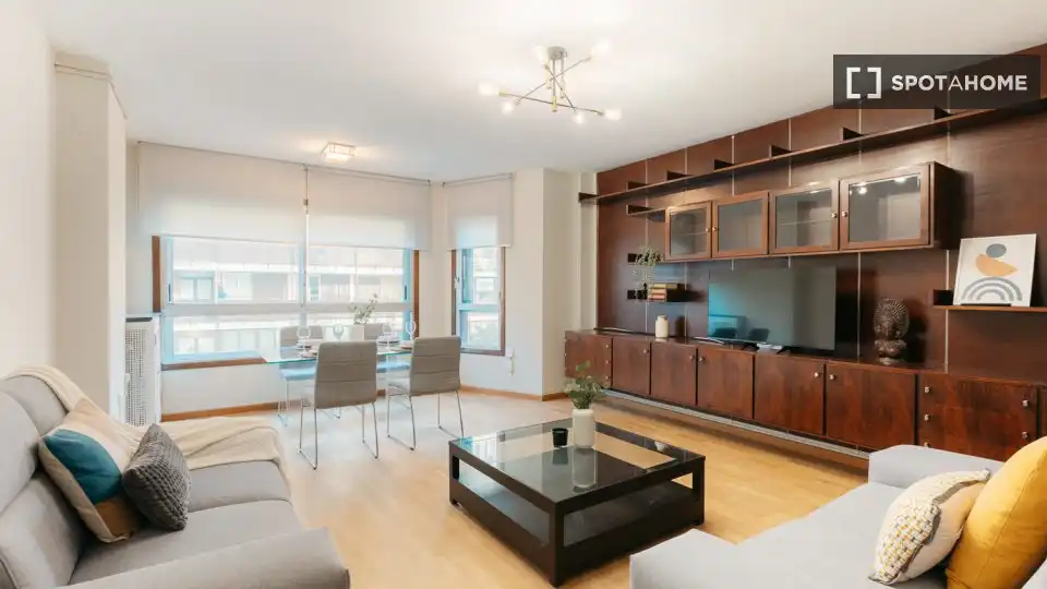 Sala de estar de Piso de alquiler en Valencia con Aire acondicionado, Calefacción y Amueblado