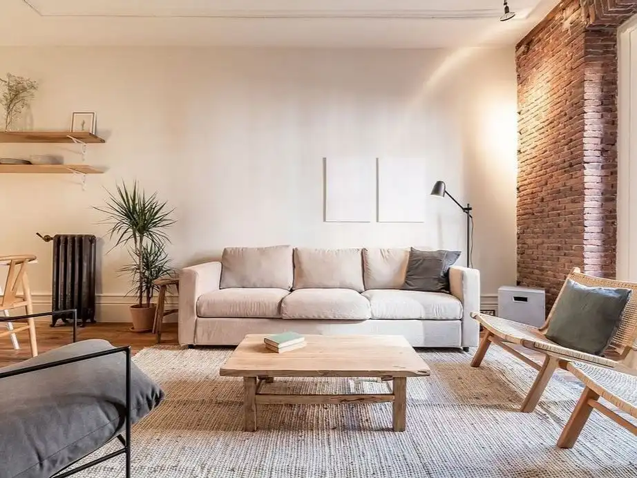 Living room of Apartments for rent in Badalona  with Parquet flooring, Storage room and Furnished