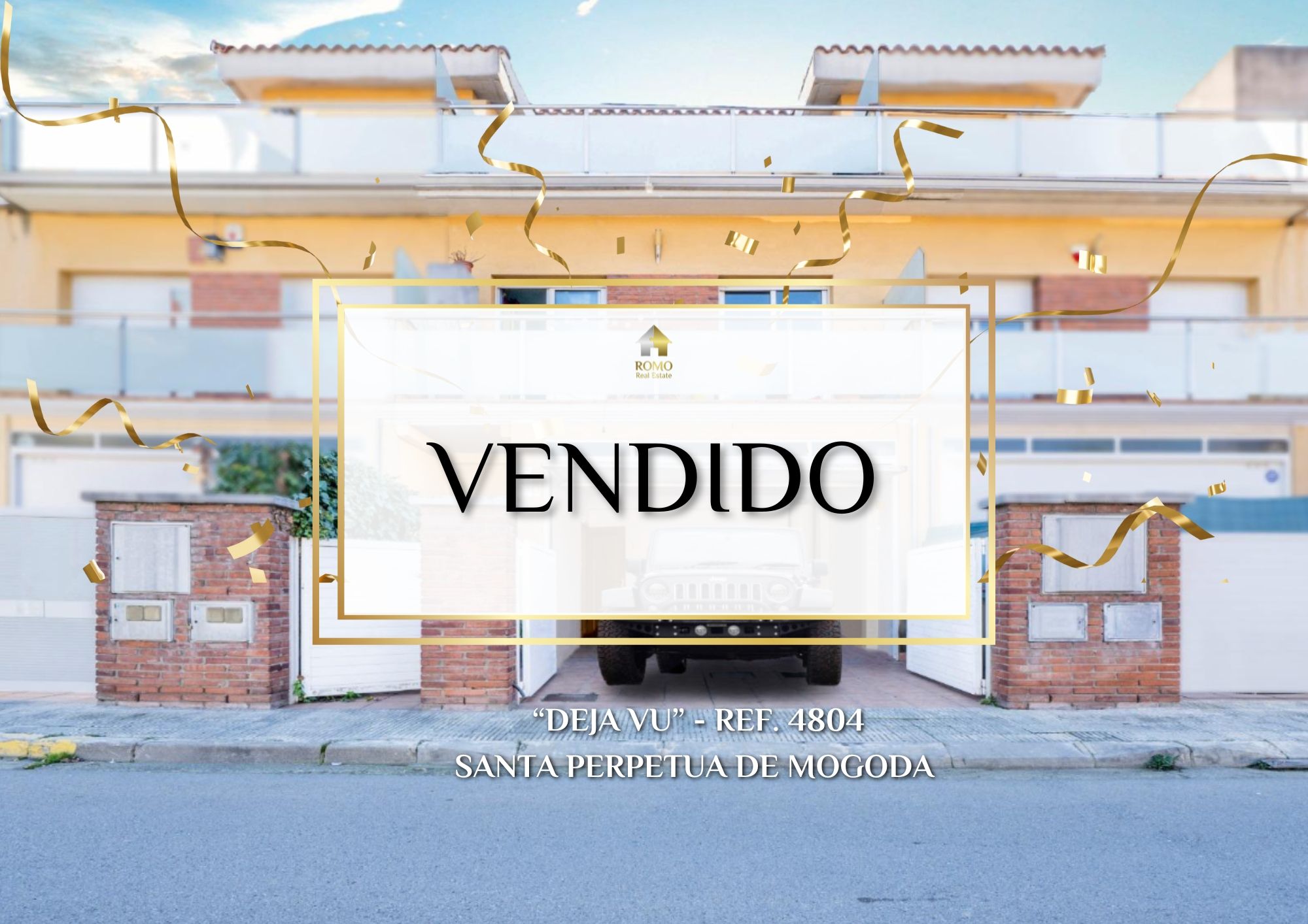 Vista exterior de Casa adosada en venda en Santa Perpètua de Mogoda amb Aire condicionat, Calefacció i Terrassa