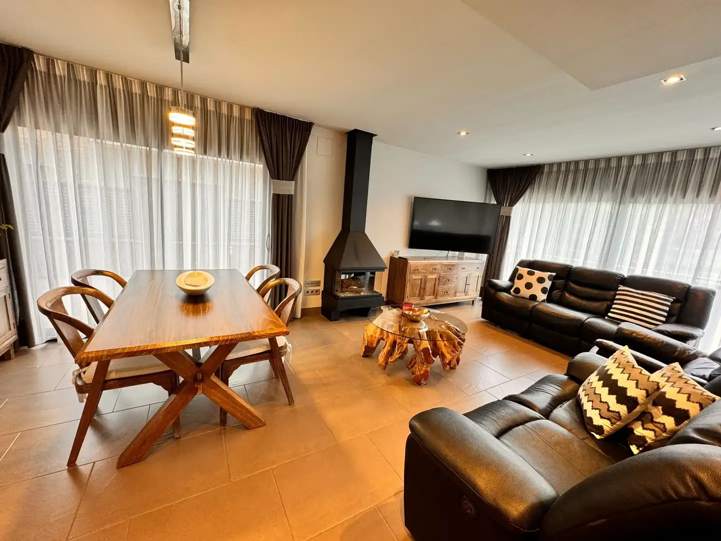 Sala de estar de Casa o chalet en venta en Vallromanes con Aire acondicionado, Calefacción y Jardín privado