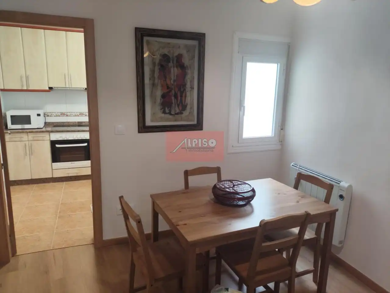 Menjador de Apartament de lloguer en Ourense Capital  amb Calefacció i Moblat