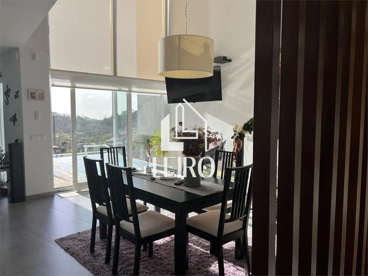 Menjador de Casa o xalet en venda en Vilagarcía de Arousa amb Aire condicionat, Jardí privat i Terrassa