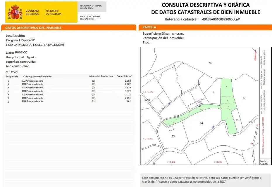 Terreny rústic en venda a L'Olleria, imagen 12