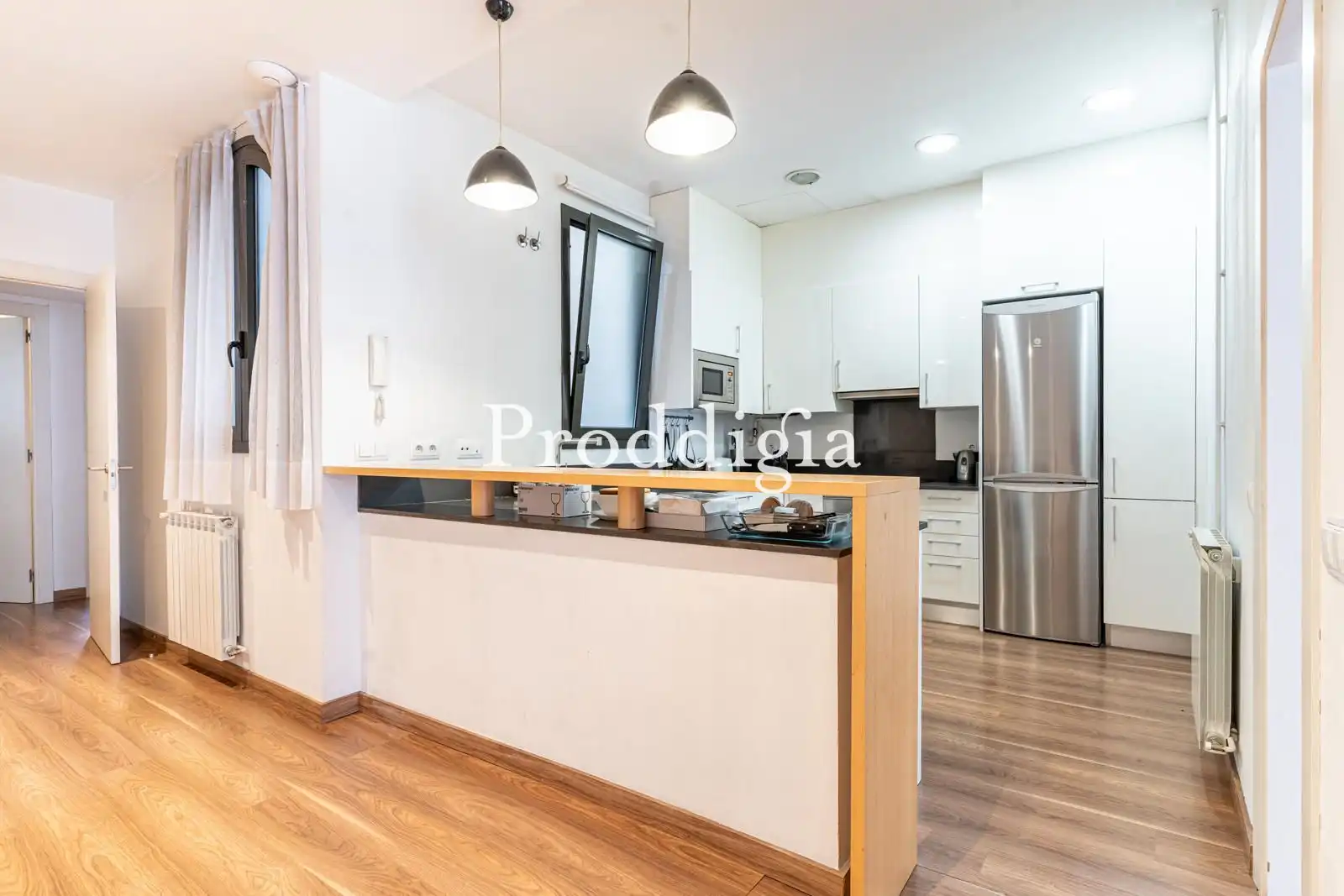 Kitchen of Flat for rent in Barcelona  with Air Conditioner and Furnished