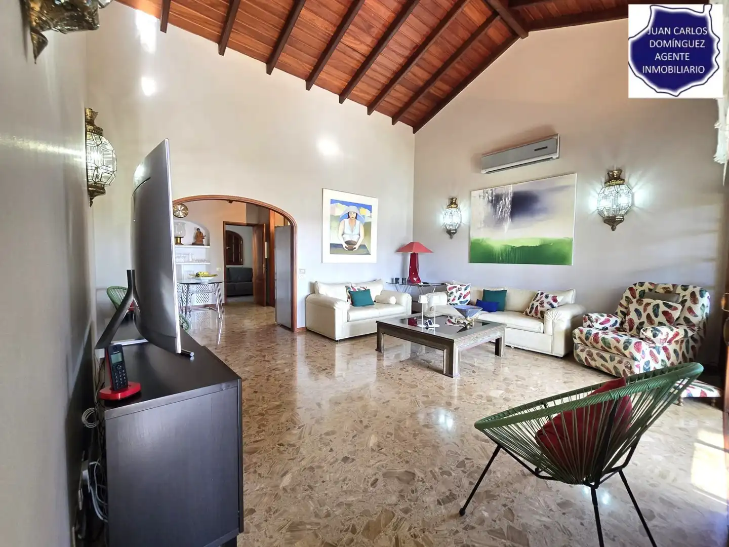 Sala de estar de Casa o chalet de alquiler en San Bartolomé de Tirajana con Aire acondicionado, Jardín privado y Terraza