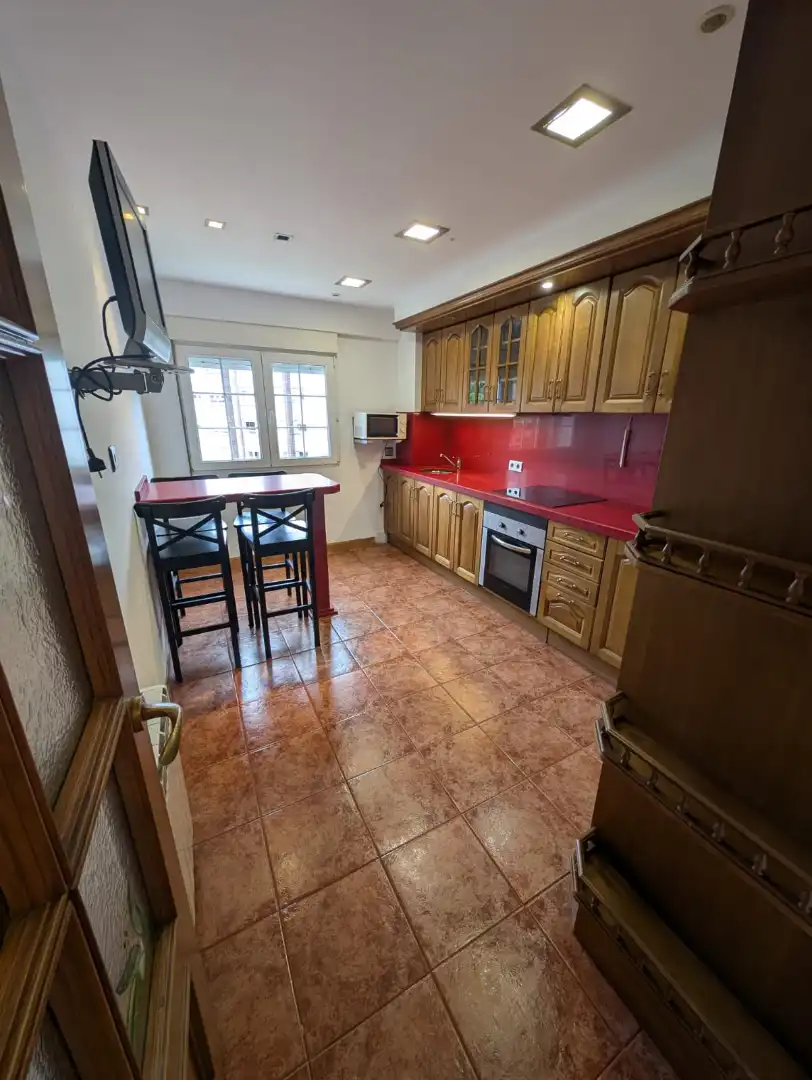 Kitchen of Flat for sale in Gijón   with Heating, Private garden and Parquet flooring