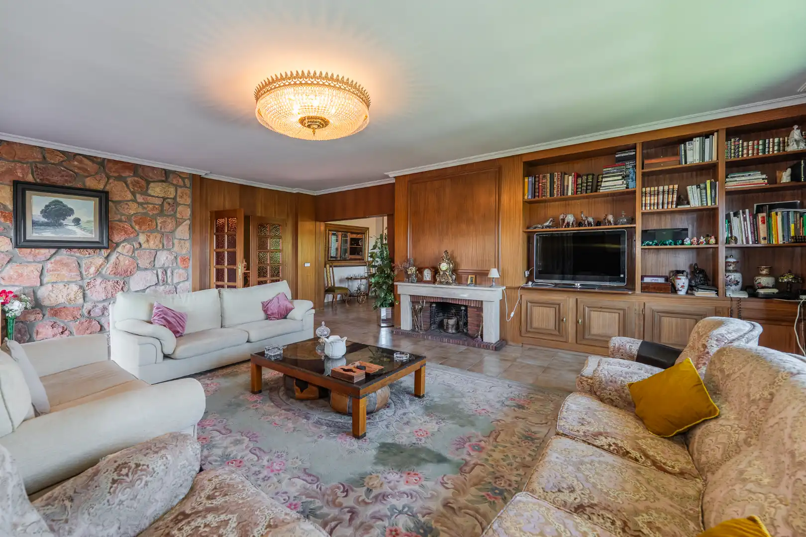 Living room of Houses for sale in El Molar (Madrid)  with Air Conditioner, Heating and Private garden