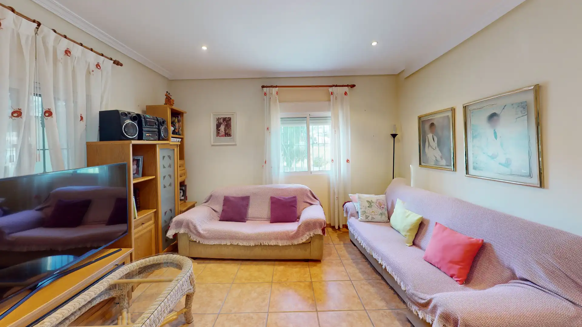 Living room of Houses for sale in Elche / Elx  with Air Conditioner, Private garden and Terrace